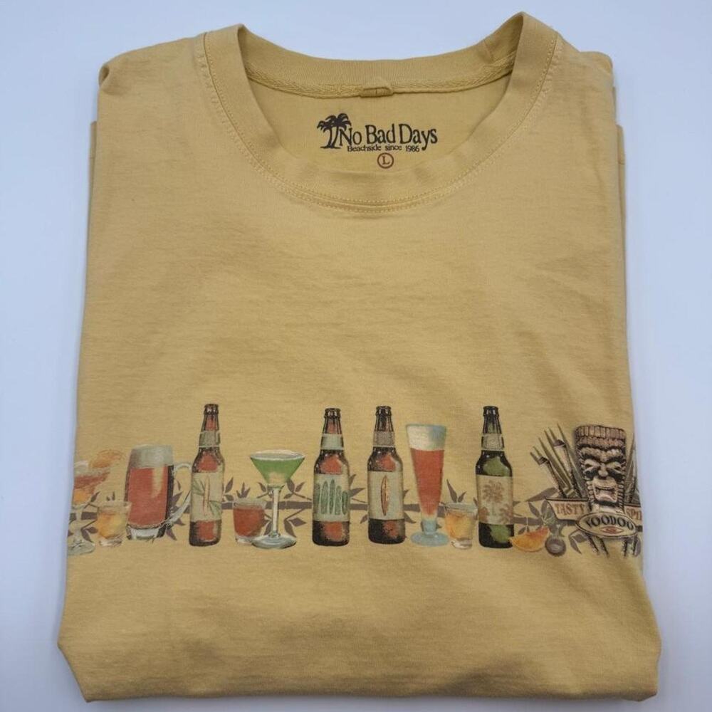 Newport Blue Tropical Spirits Beach Beer Margarita Beige Graphic size large